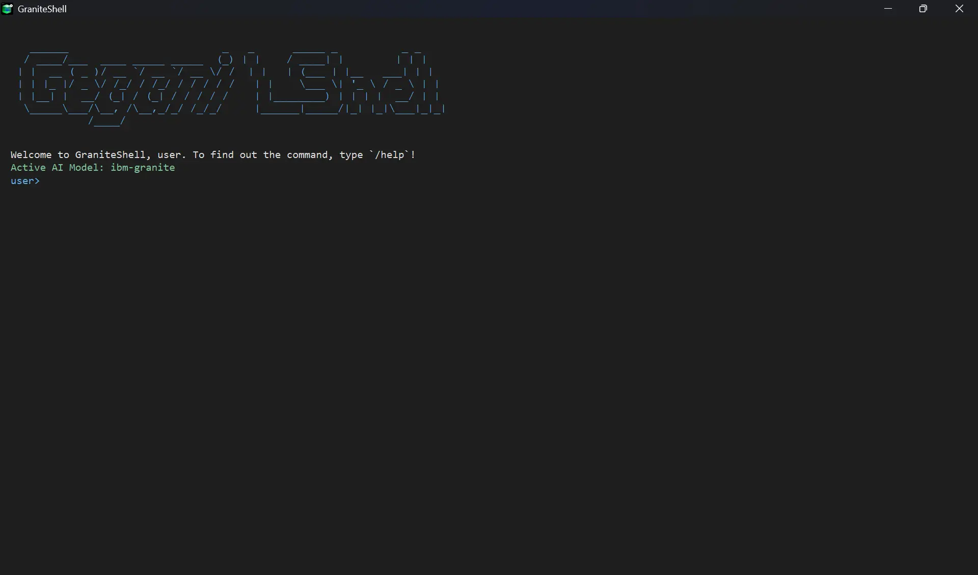 GraniteShell Terminal Application Screenshot